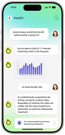 MEGO APP activity monitoring screen